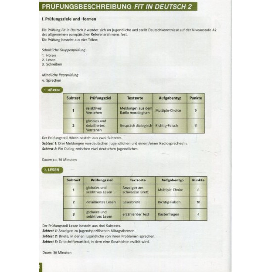  Mit Erfolg zu Fit in Deutsch 2. Ubungs - und Testbuch. A2 mit (+ Online-Audio)