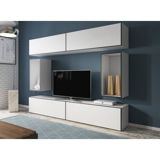  Вітальня CAMA Roco 1 Білий мат/Білий та чорний мат